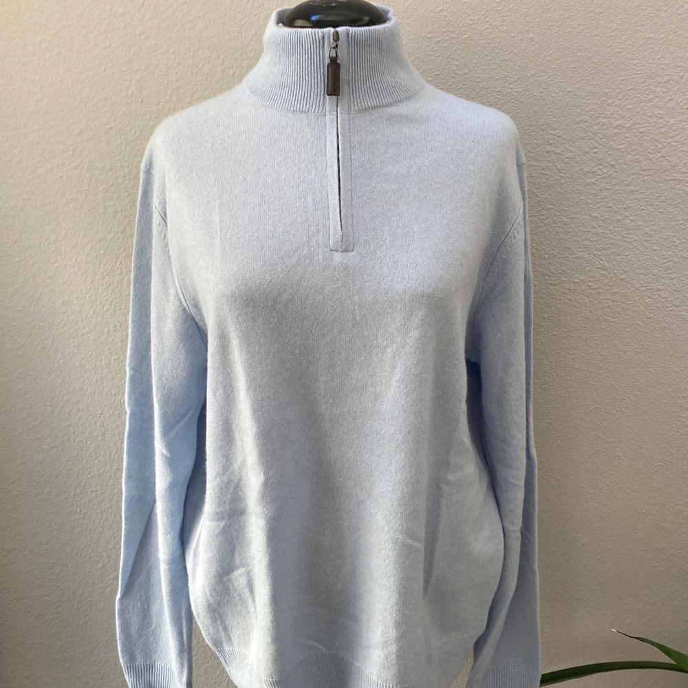 Christian Lacroix Light Blue 2-ply cashmere Sweater M - Picture 2 of 5
